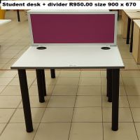 D14 - Student desk + divider R950.00 size 900 x 670